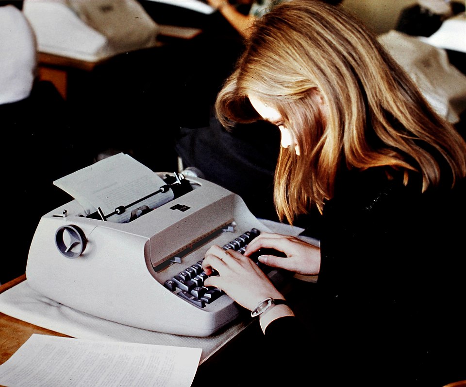 Writing on an IBM 72 typewriter