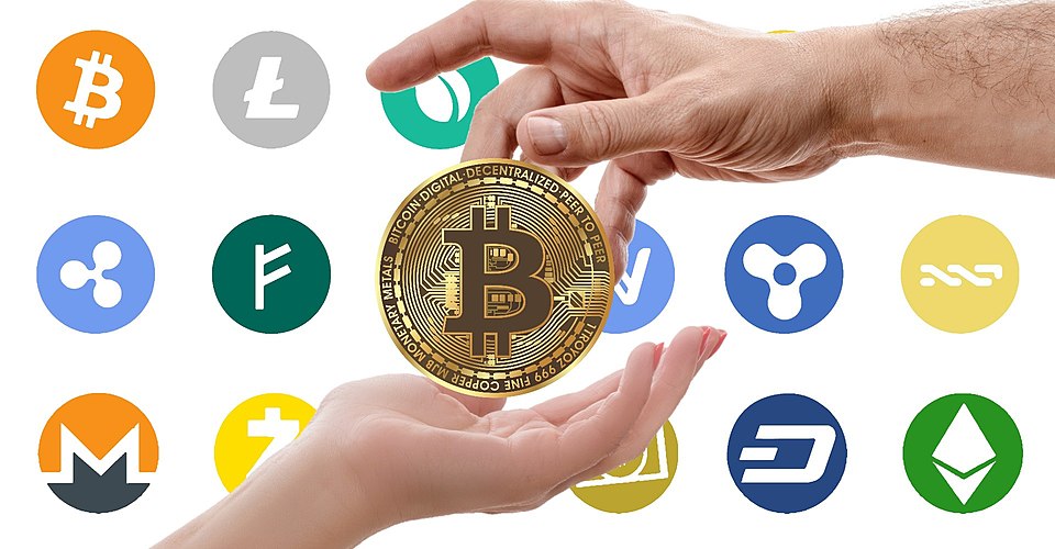 Various cryptocurrency logos representing the emerging digital economy